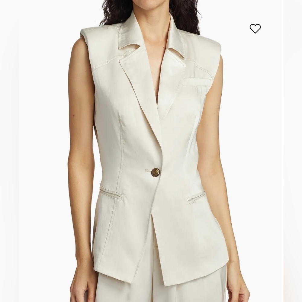 Ramy Brook Angie Satin Vest Top Size XS NWT $425 Office Business